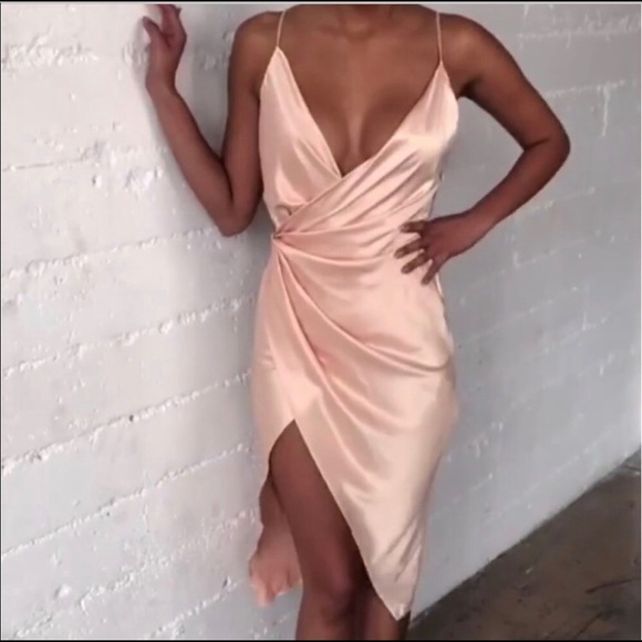 house of cb satin dress